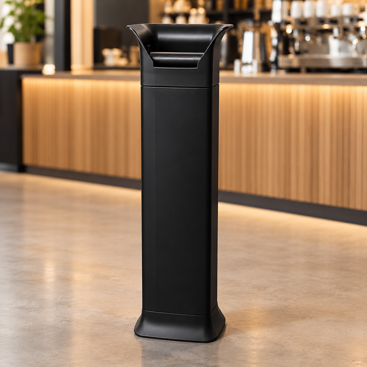 Injection-moulded coffee knock-out bin